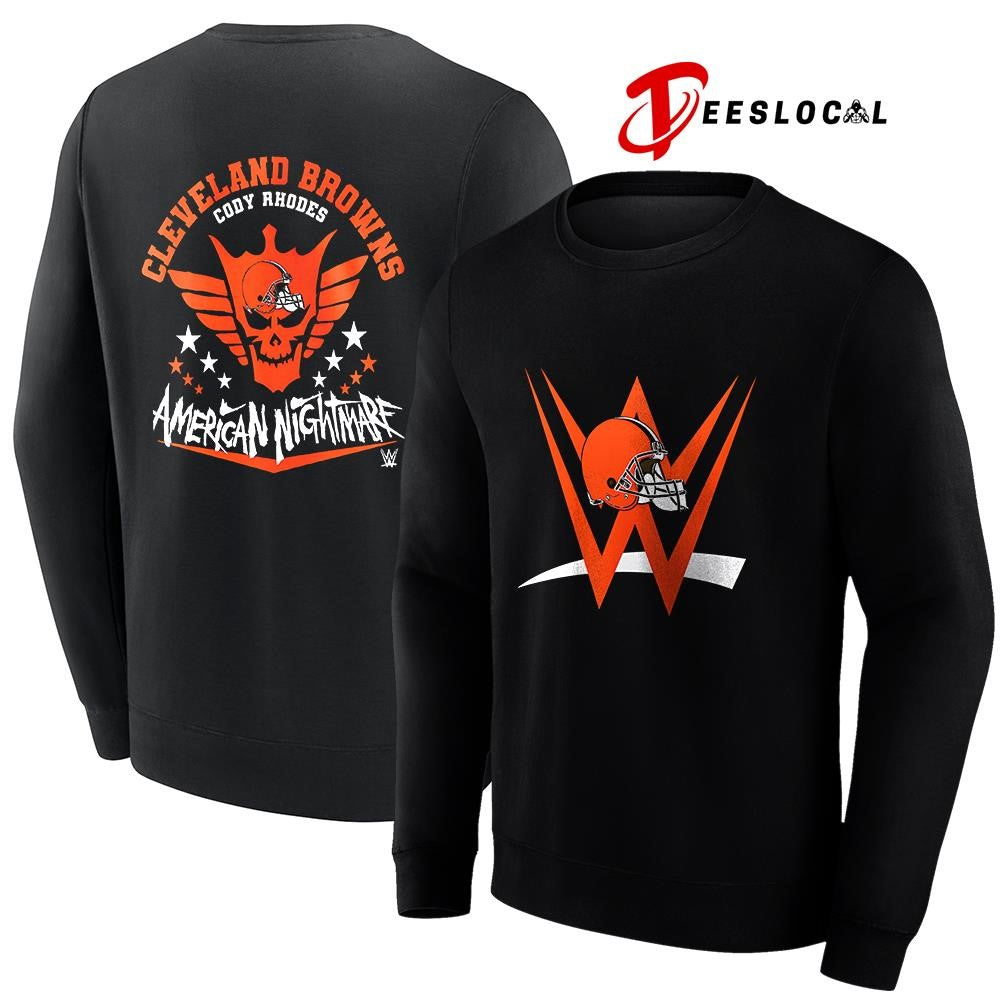 Cleveland Browns x Cody Rhones American nightmare logo shirt