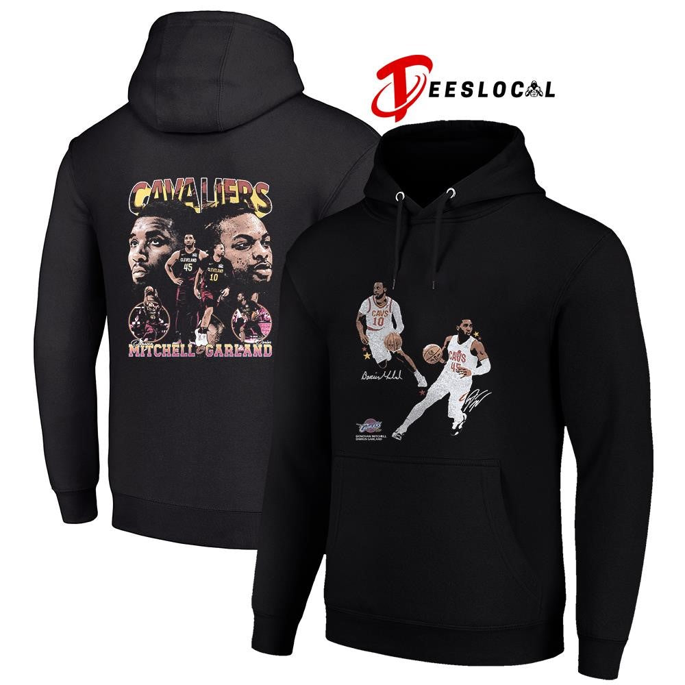 Cleveland Cavaliers Donovan Mitchell x Darius Garland new school graphic signature shirt