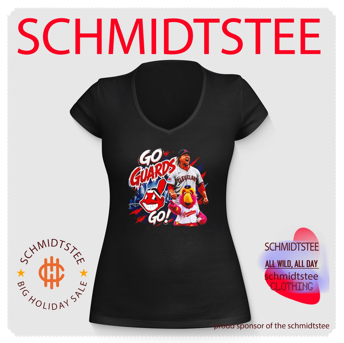 Cleveland Indians Go Guards mascot graphic shirt