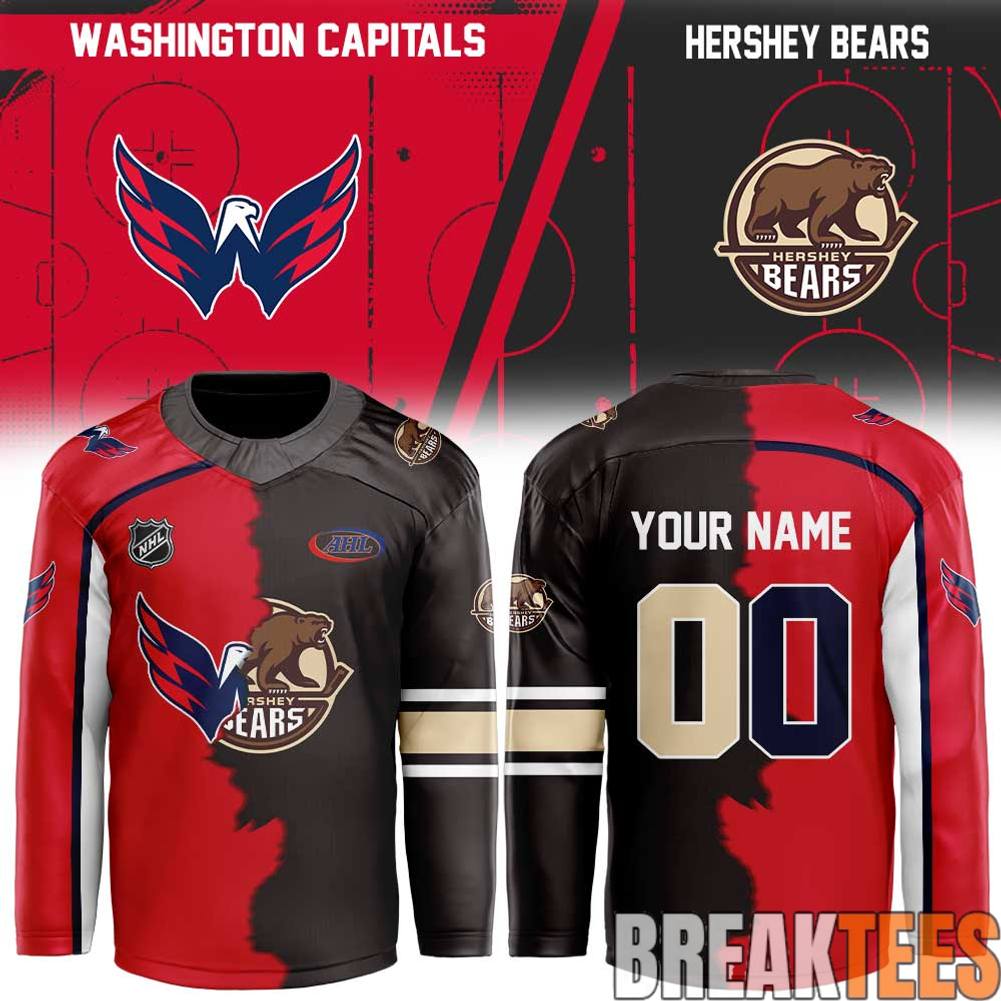 Cleveland Monsters x Columbus Blue Jackets Mashup Logo Custom Hockey Jersey