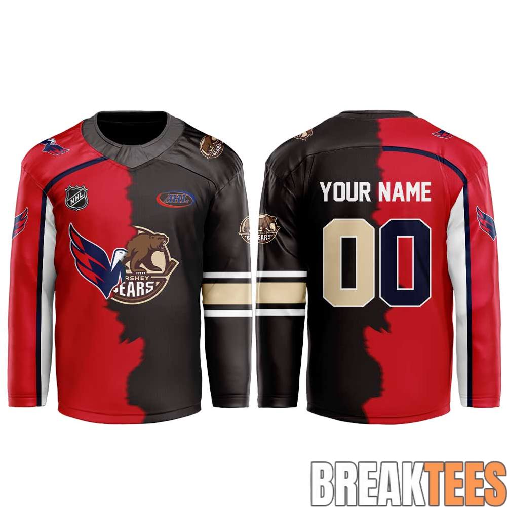 Cleveland Monsters x Columbus Blue Jackets Mashup Logo Custom Hockey Jersey