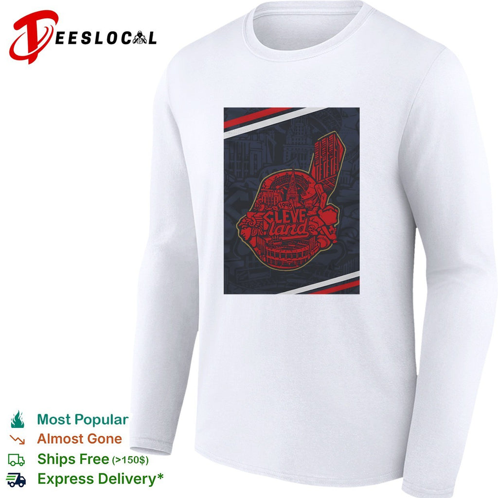 Cleveland baseball team city mosaic logo art shirt