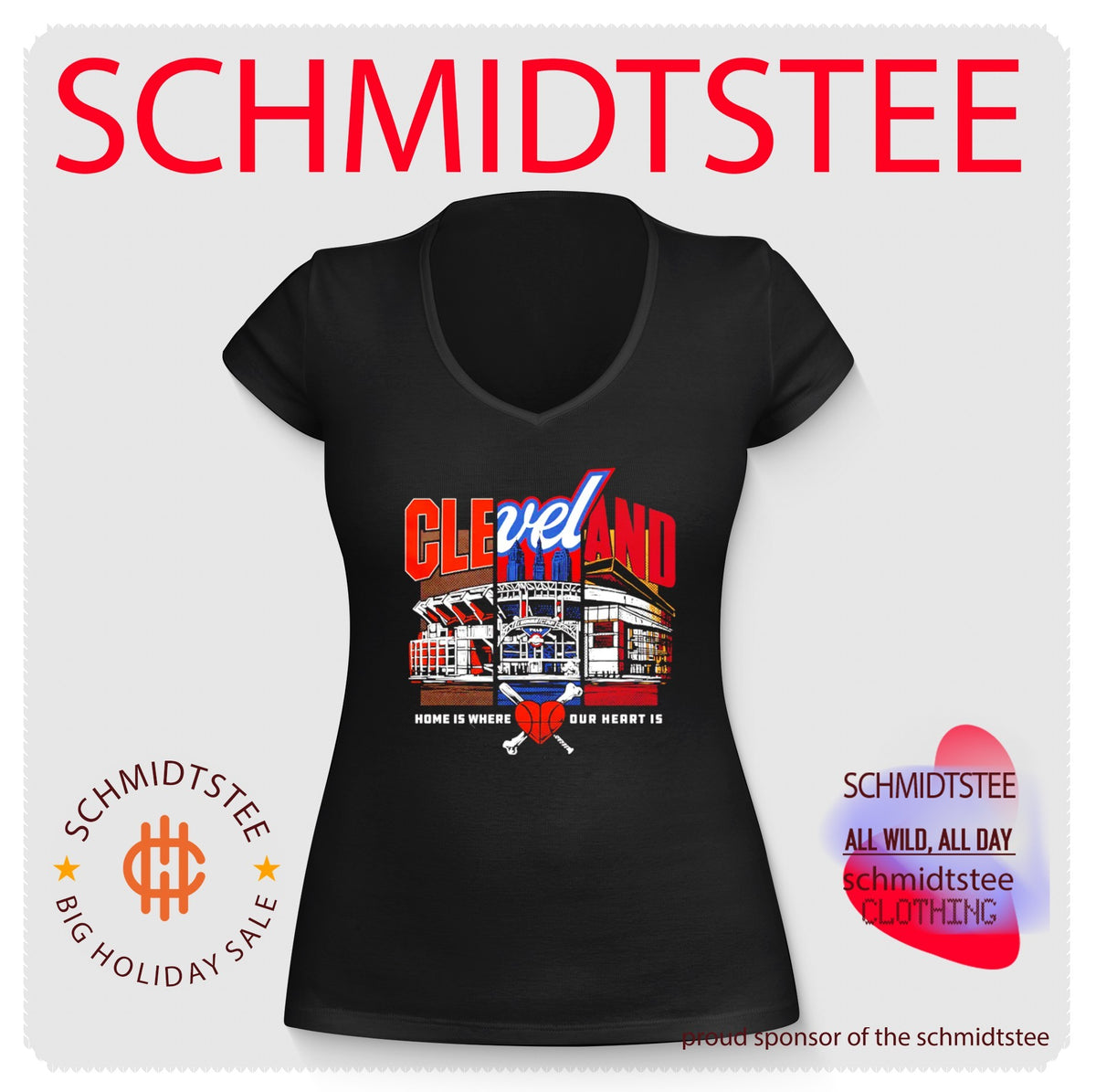 Cleveland sports home is where our heart is shirt