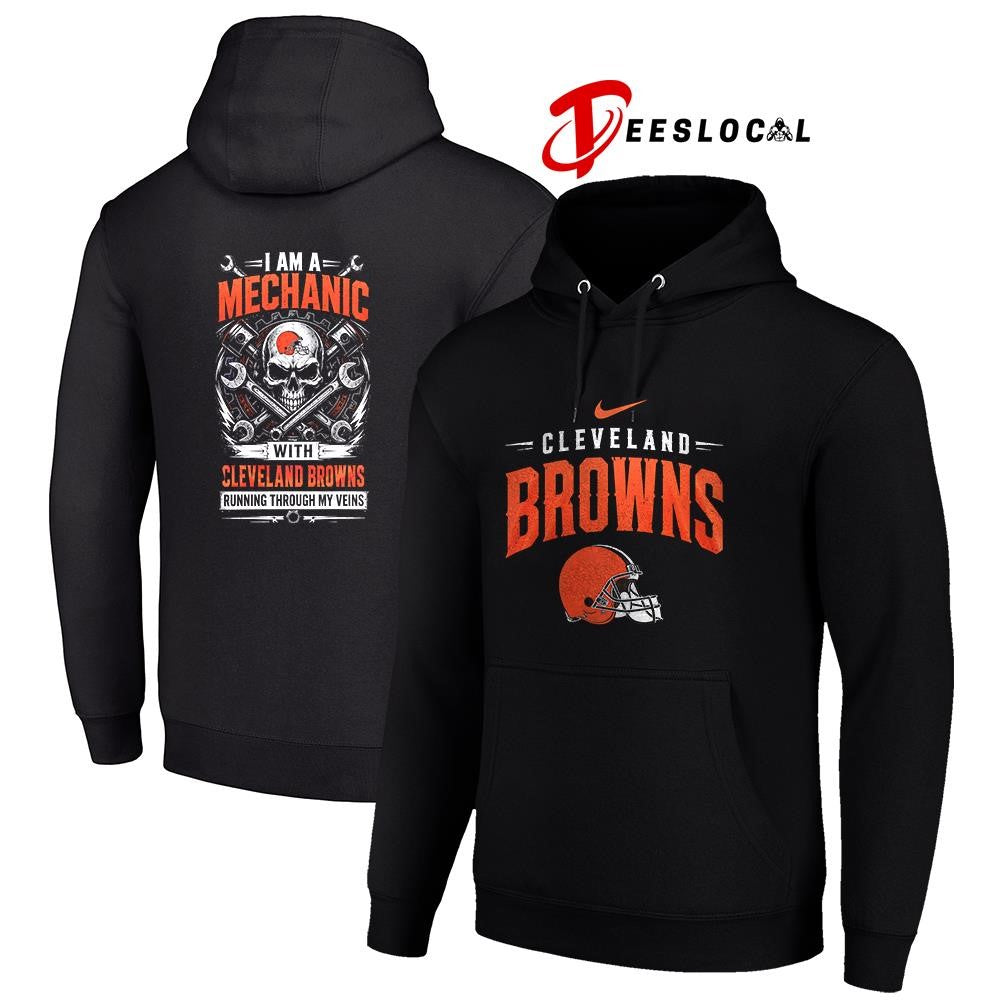 ClevelandBrownsIamamechanicrunningthroughmyveinsskeletonshirt