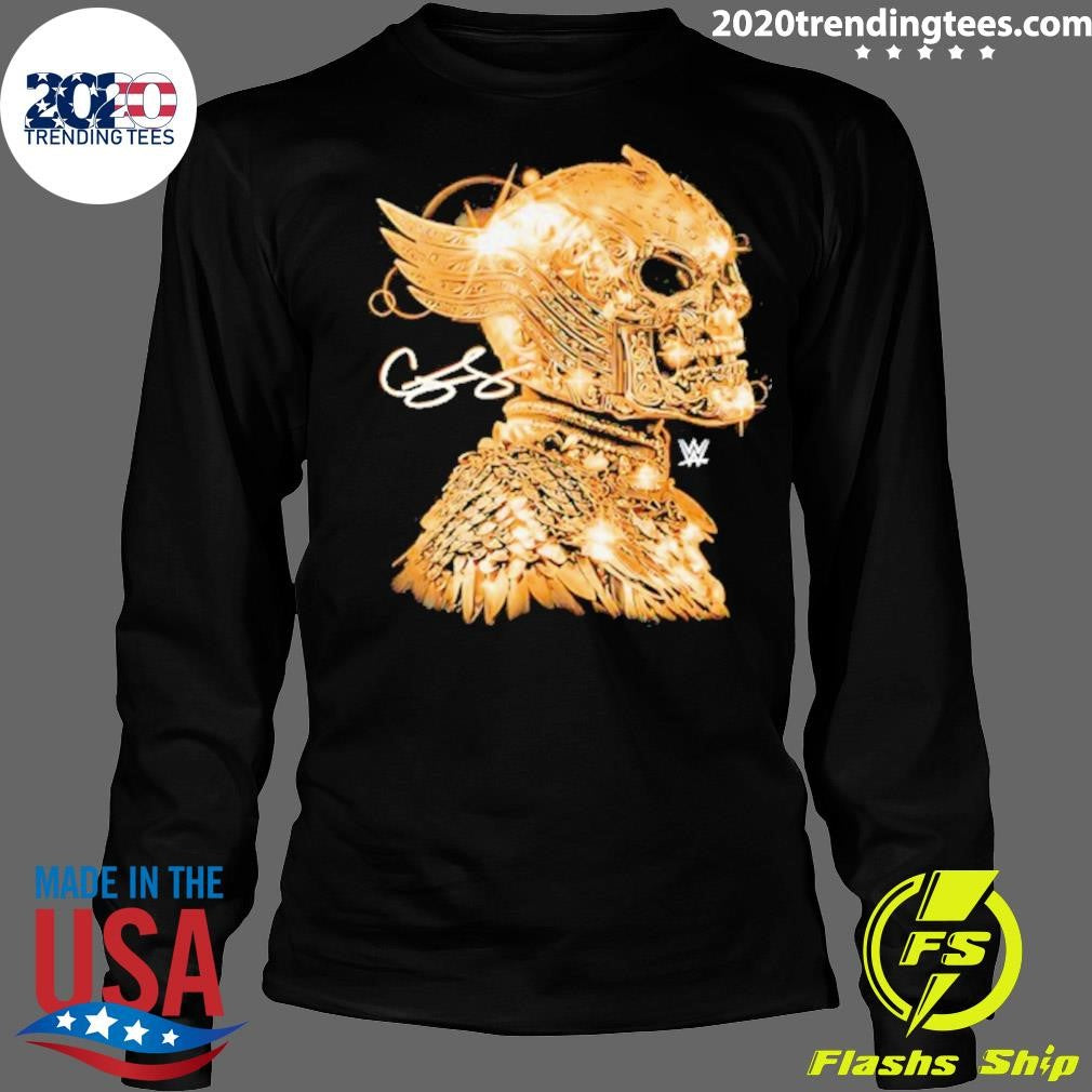 Cody Rhodes Skull Mask Gold Signature Shirt
