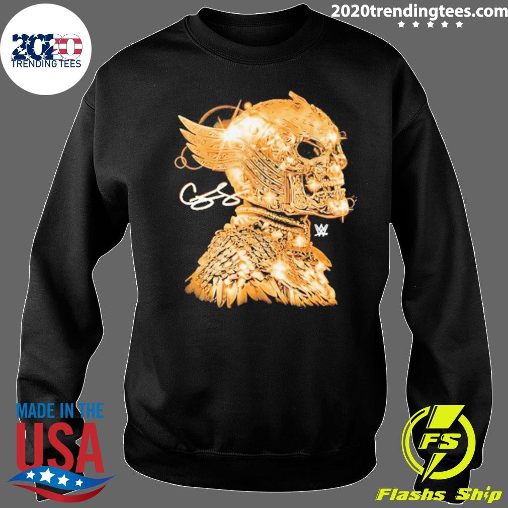 Cody Rhodes Skull Mask Gold Signature Shirt