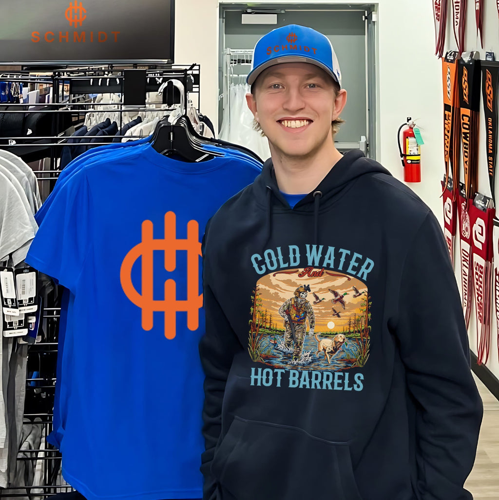 Cold Water and Hot Barrels Duck Hunting Skeleton shirt