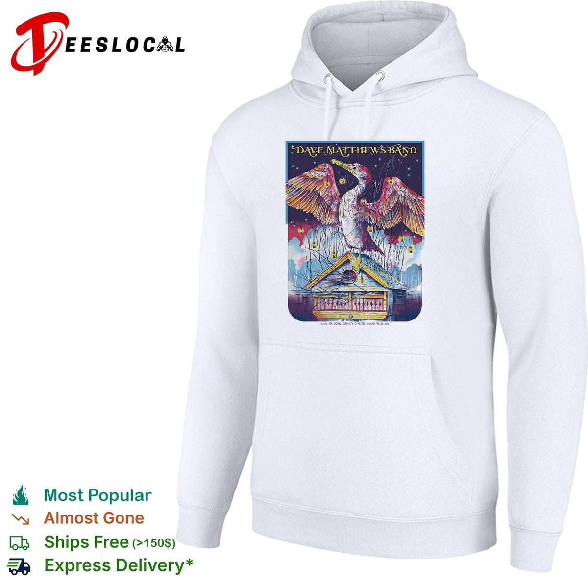Colorful celestial eagle concert framed poster art shirt