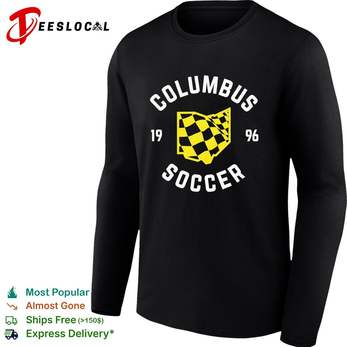 Columbus Crew checkered flag 1996 soccer shirt