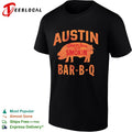 Come on down we’re smokin barbecue pig vintage badge shirt