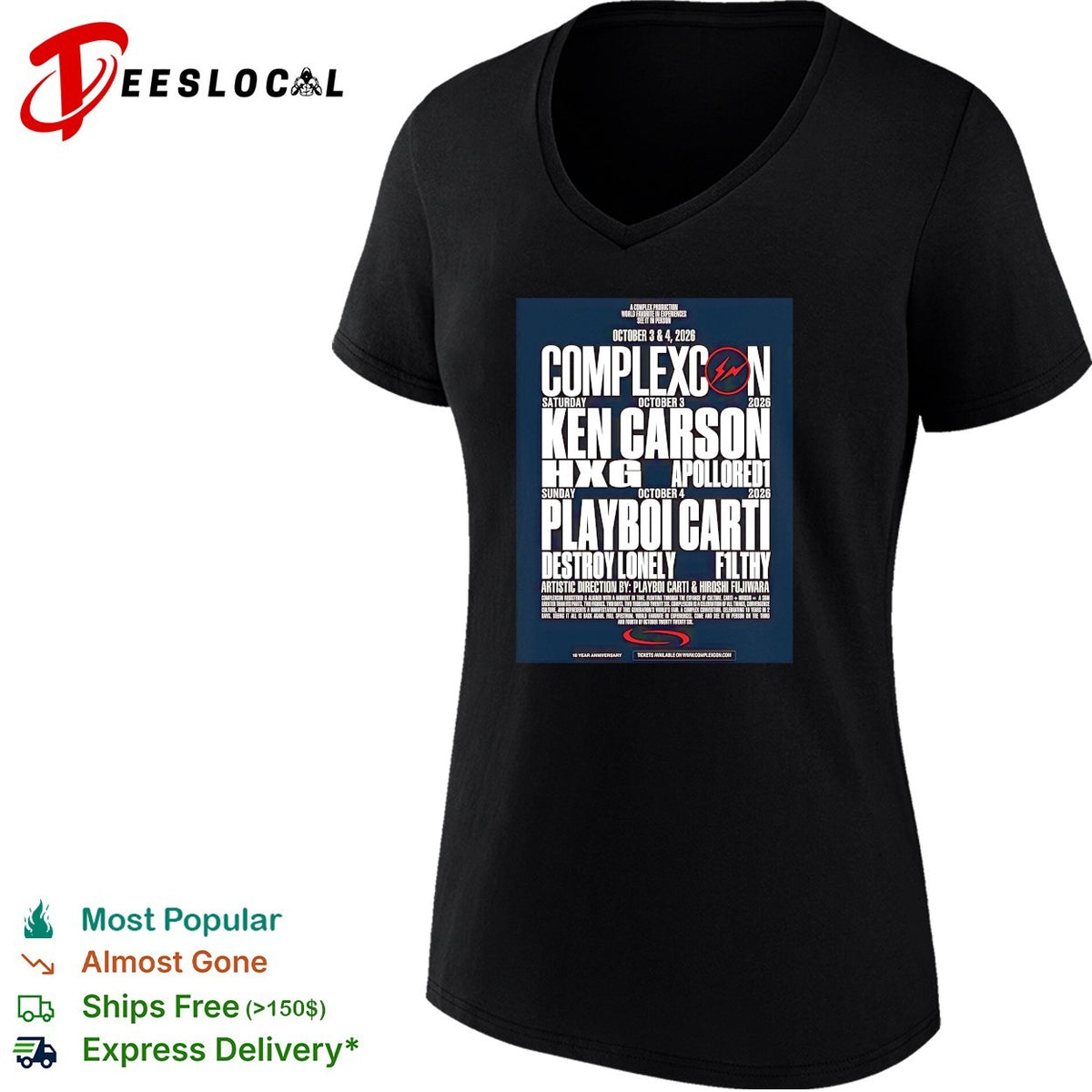 ComplexCon Los Angeles 2026 Lineup On October 3 And 4 2026 shirt