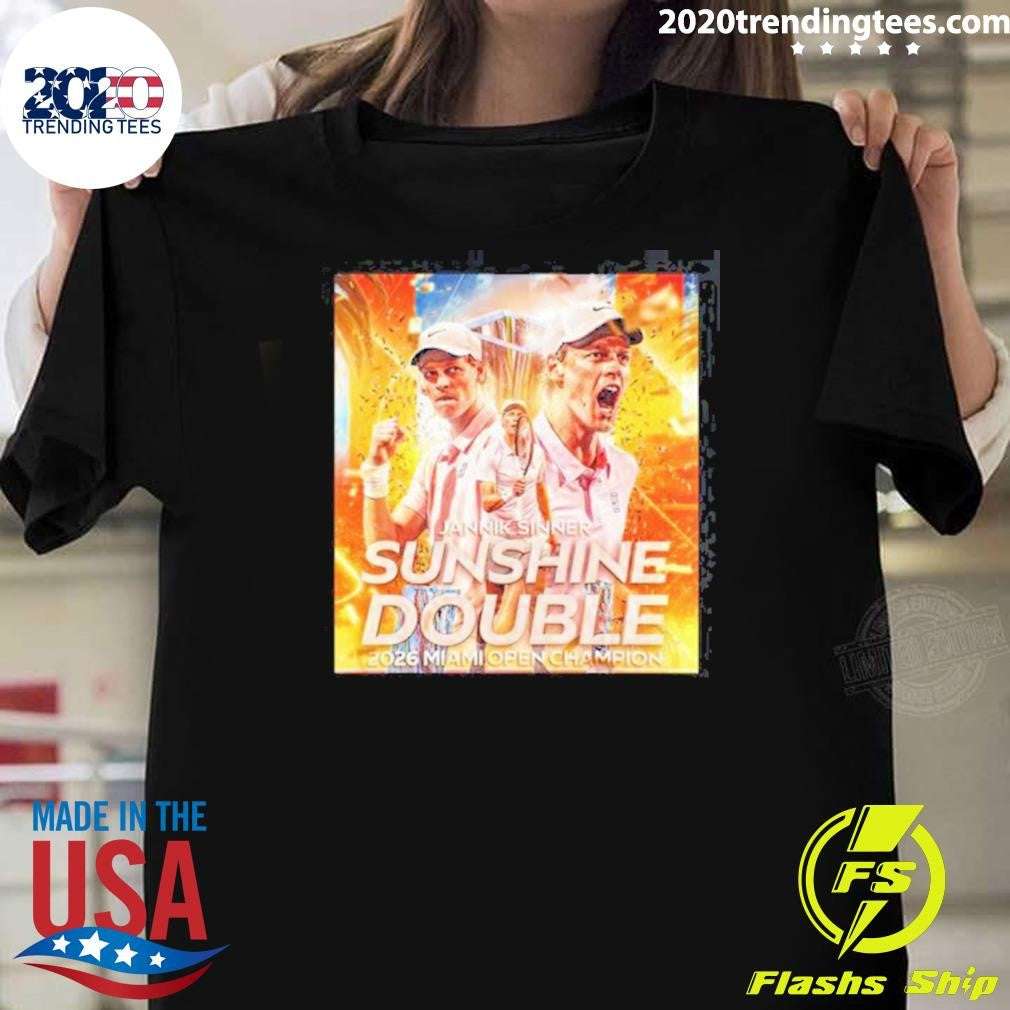 Congrats Jannik Sinner 2026 Miami Open Champion Double Sunshine Archive Shirt