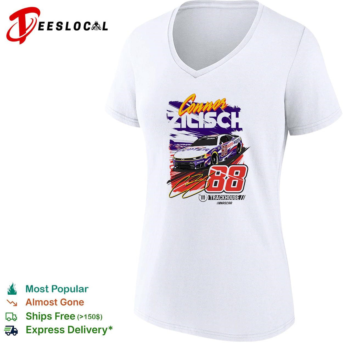 Connor Zilisch 88 Trackhouse NASCAR retro graphic shirt