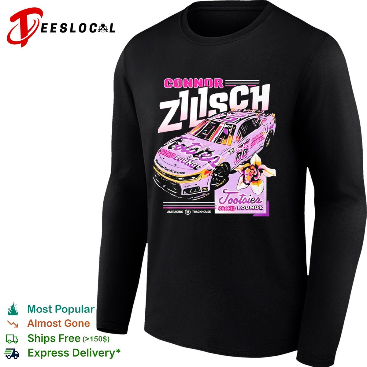 Connor Zilisch Trackhouse Racing Tootsies Orchid Lounge Nascar 88 Racing shirt
