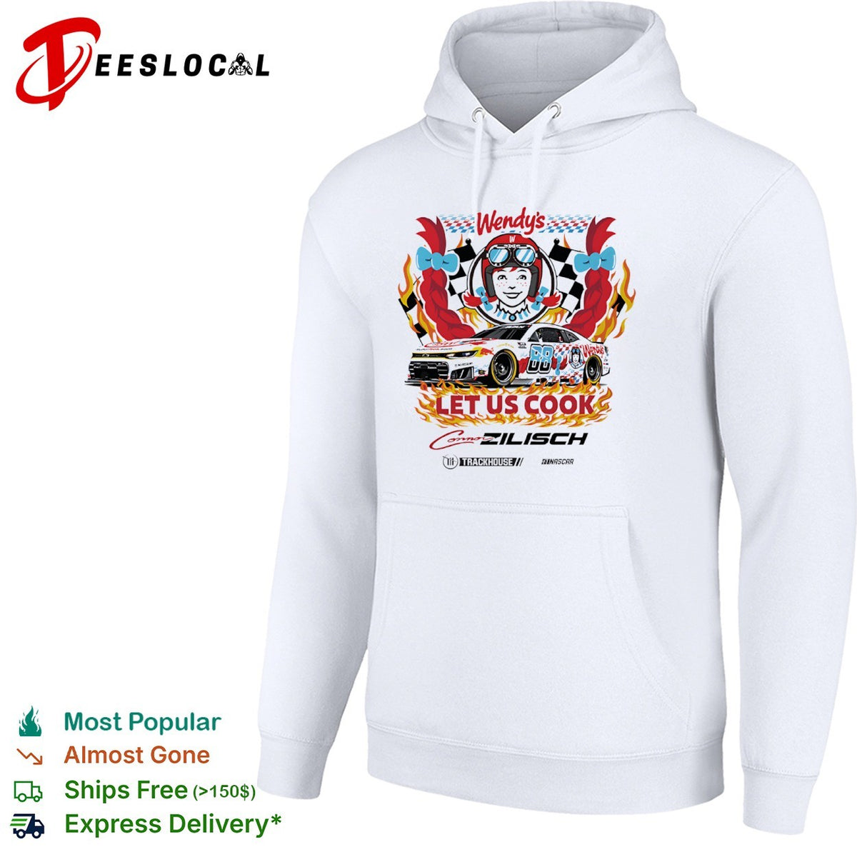 Connor Zilisch Wendy’s Trackhouse Racing NASCAR Let Us Cook Race Car Graphic shirt