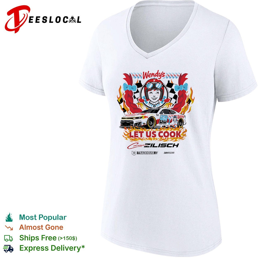 Connor Zilisch Wendy’s Trackhouse Racing NASCAR Let Us Cook Race Car Graphic shirt