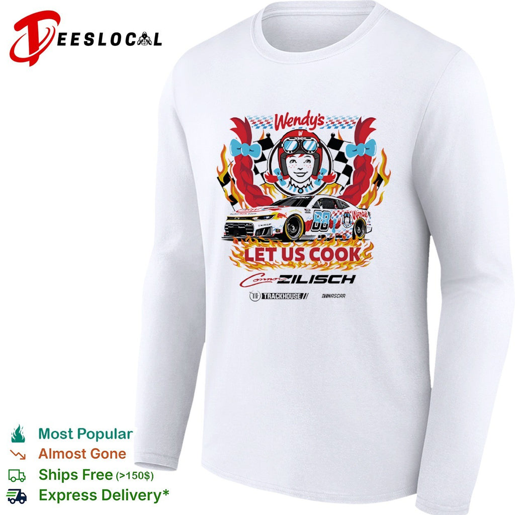 Connor Zilisch Wendy’s Trackhouse Racing NASCAR Let Us Cook Race Car Graphic shirt