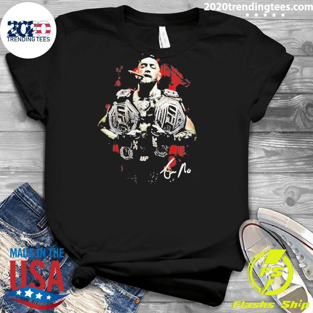 Conor Mcgregor Cigar Ufc Champions Signature Shirt