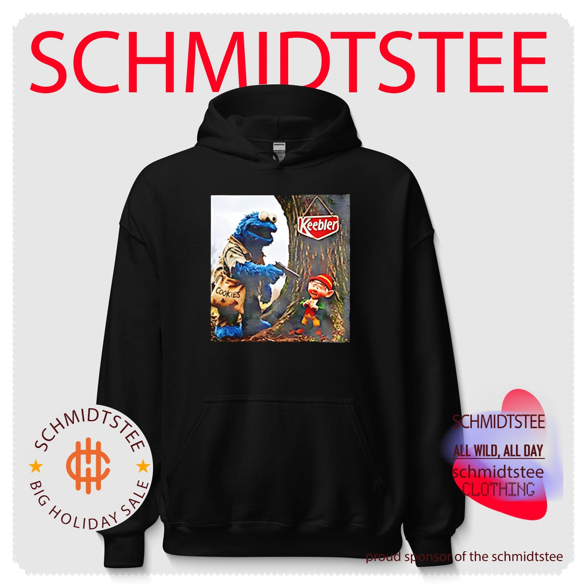 Cookie Monster Edgy Elf Keebler shirt