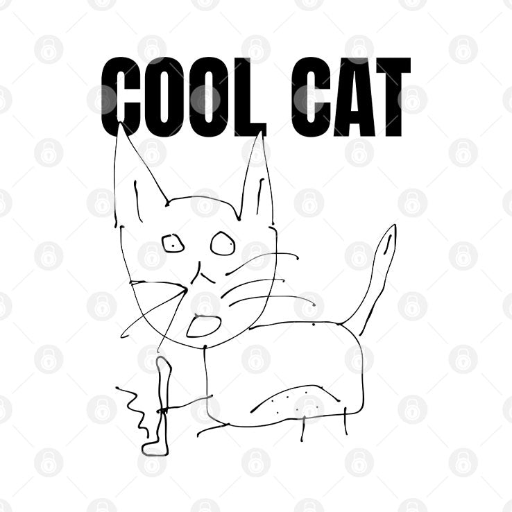 Cool Cat And Skateboard T Shirt