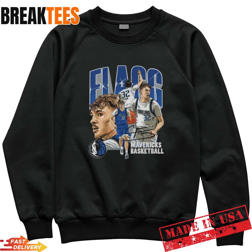 Cooper Flagg Dallas Basketball Vintage Collage Graphic T-Shirt