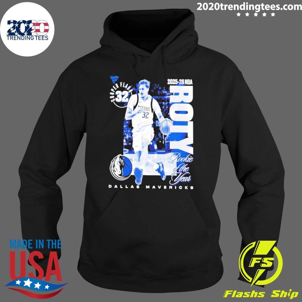 Cooper Flagg Dallas Mavericks 2025-26 Nba Rookie Of The Year Shirt