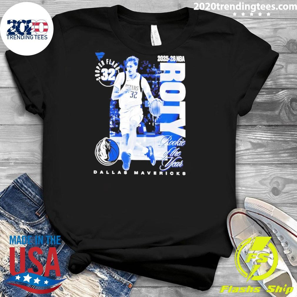 Cooper Flagg Dallas Mavericks 2025-26 Nba Rookie Of The Year Shirt