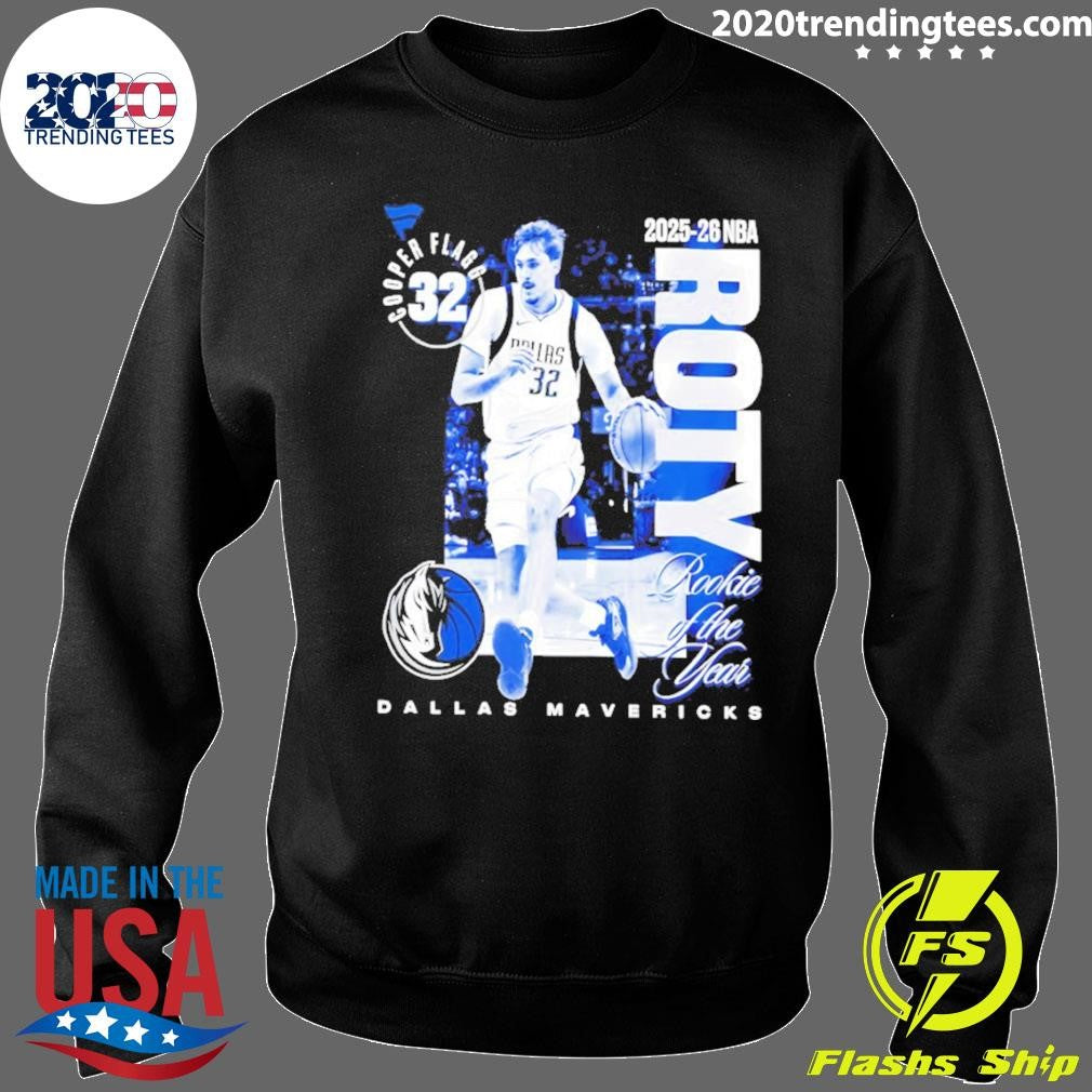 Cooper Flagg Dallas Mavericks 2025-26 Nba Rookie Of The Year Shirt