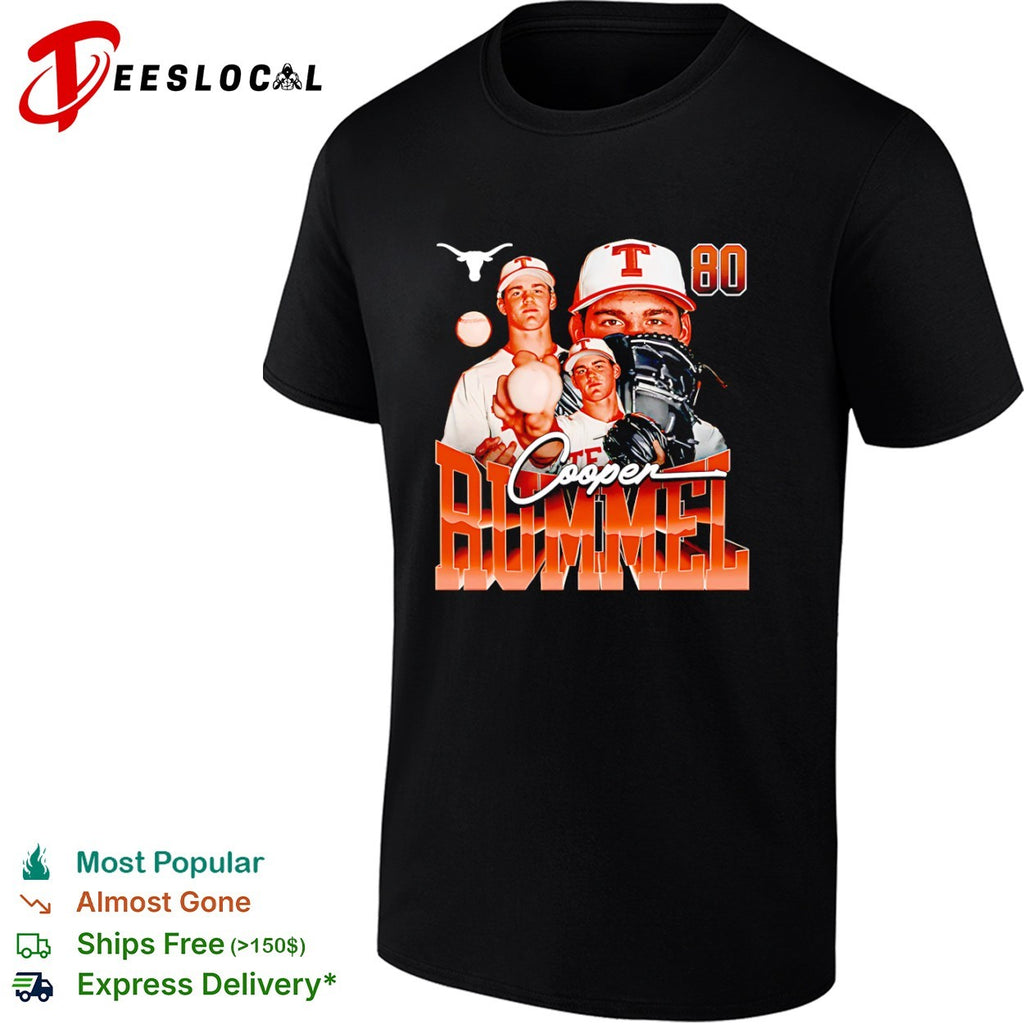 Cooper Rummel Texas Longhorns 80 NCAA Baseball Player Shirt