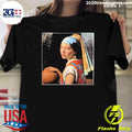 Court Elegance Pearl Earring Girl’s March Madness Shirt