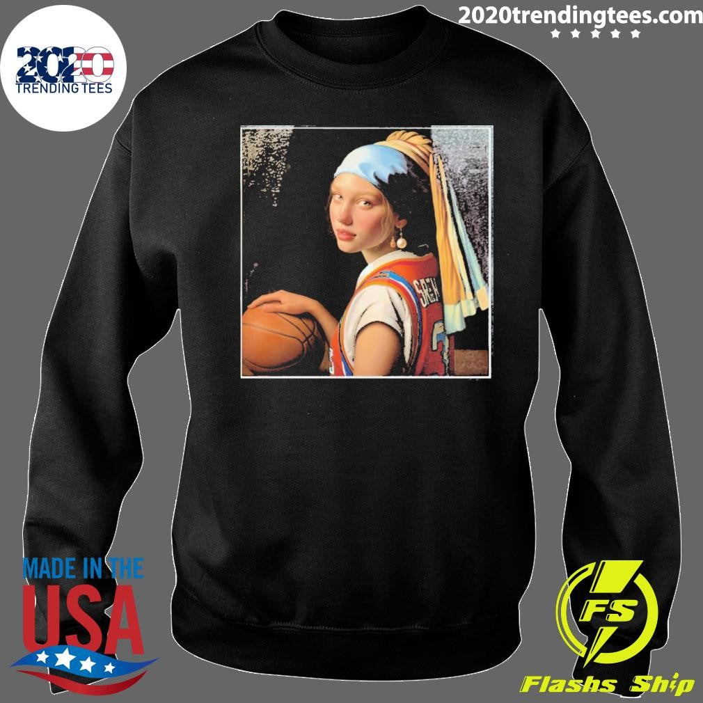 Court Elegance Pearl Earring Girl’s March Madness Shirt