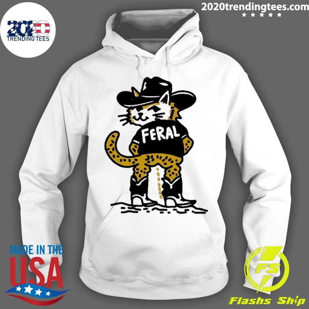 Cowboy Cat Feral Funny Shirt