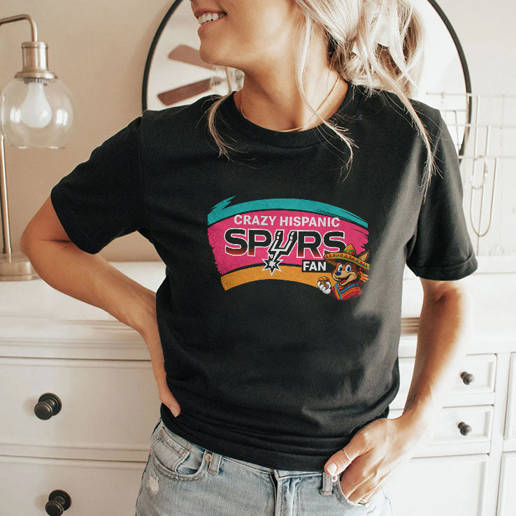 Crazy Hispanic Spurs Fan T Shirt