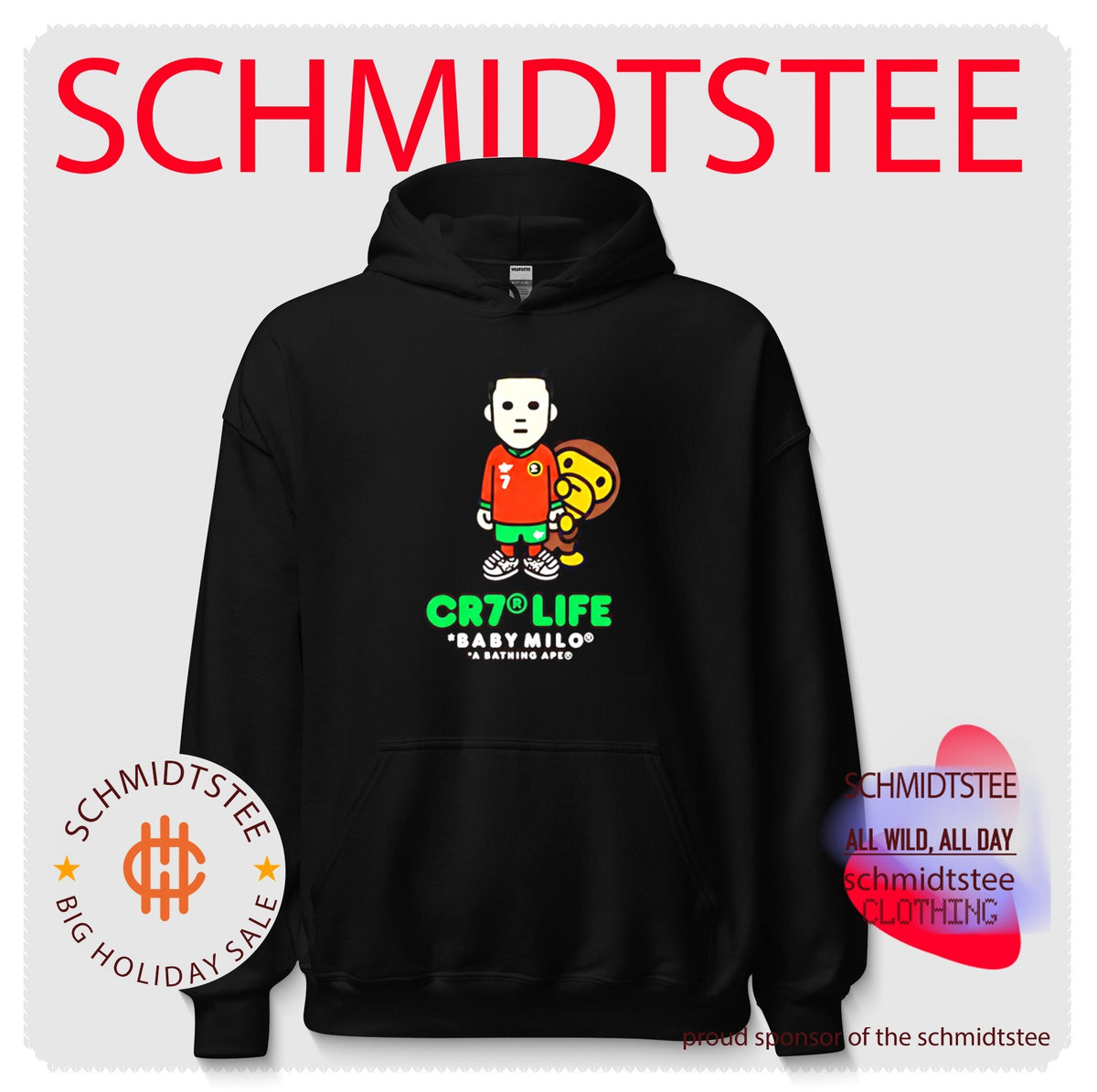 Cristiano Ronaldo X BAPE CR7 Life Baby Milo A Bathing Ape Shirt