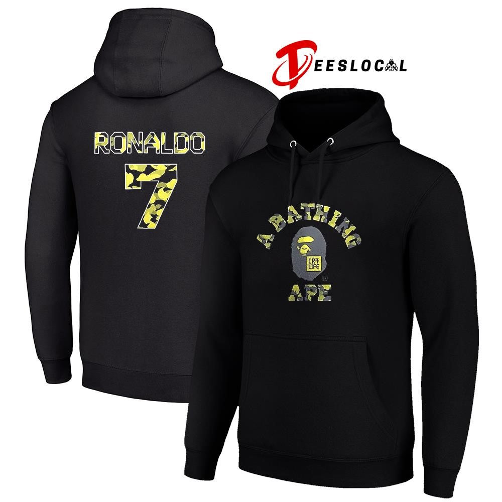 CristianoRonaldoXBAPECR7lifecollectionABathingApeCamonumber7shirt