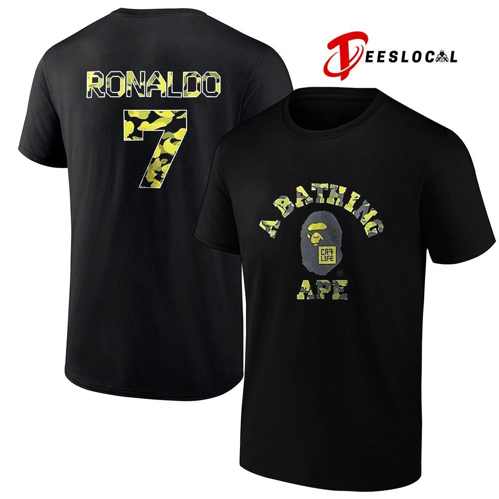 CristianoRonaldoXBAPECR7lifecollectionABathingApeCamonumber7shirt