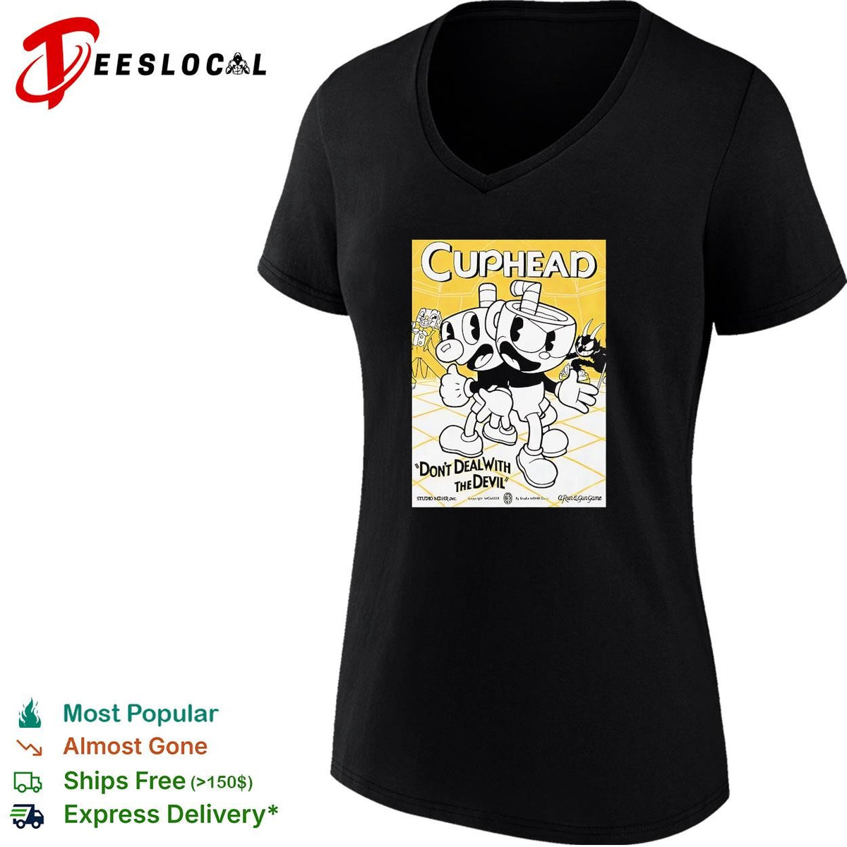 Cuphead Don’t Deal with the Devil Mugman King Dice The Devil Studio MDHR shirt