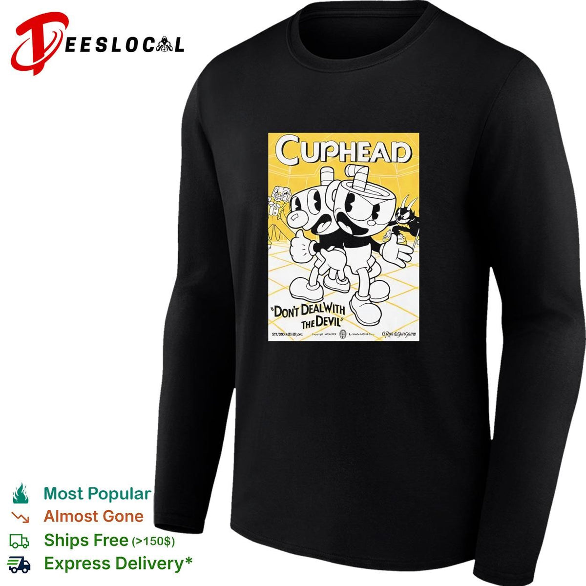 Cuphead Don’t Deal with the Devil Mugman King Dice The Devil Studio MDHR shirt