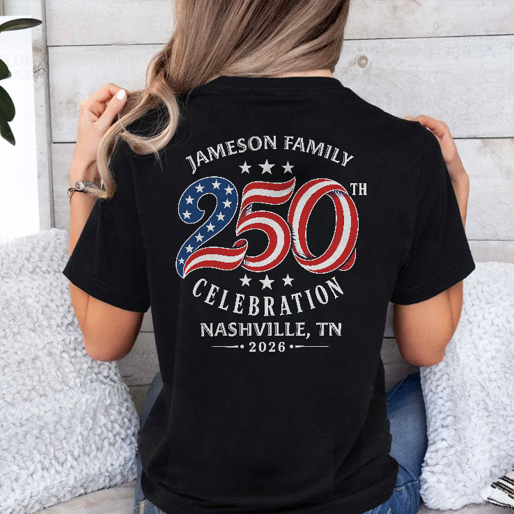 Custom USA 250 Family T Shirt