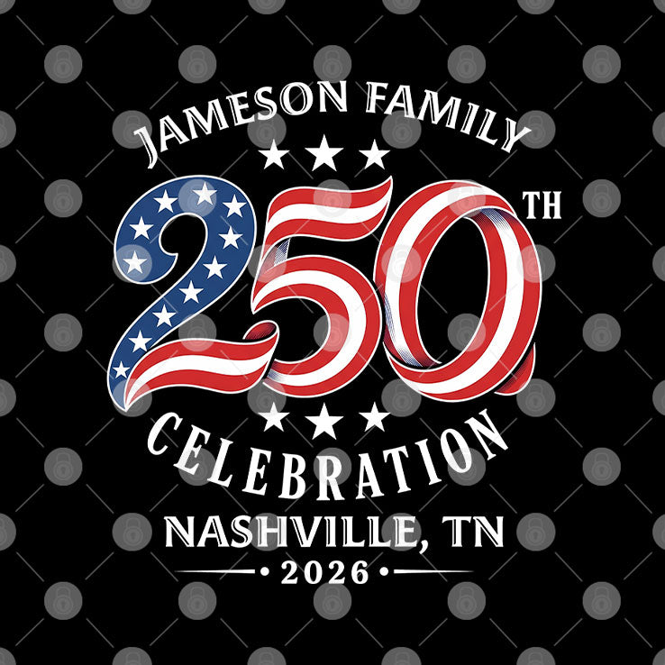 Custom USA 250 Family T Shirt
