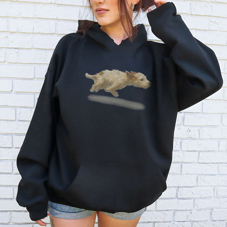 Cute Running Dog Art Print T Shirt