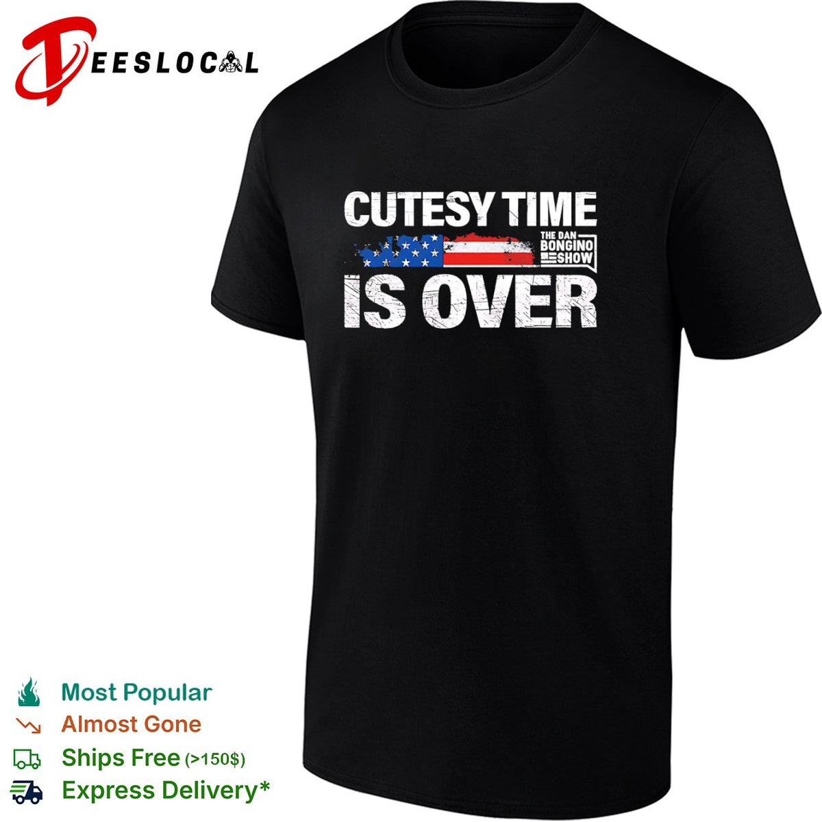 Cutesy time is over the Dan Bongino show American flag shirt