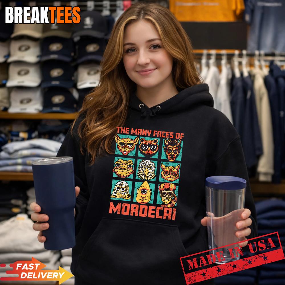 DCC Many Faces of Mordecai Grid Funny Gamer Series Book Shirt