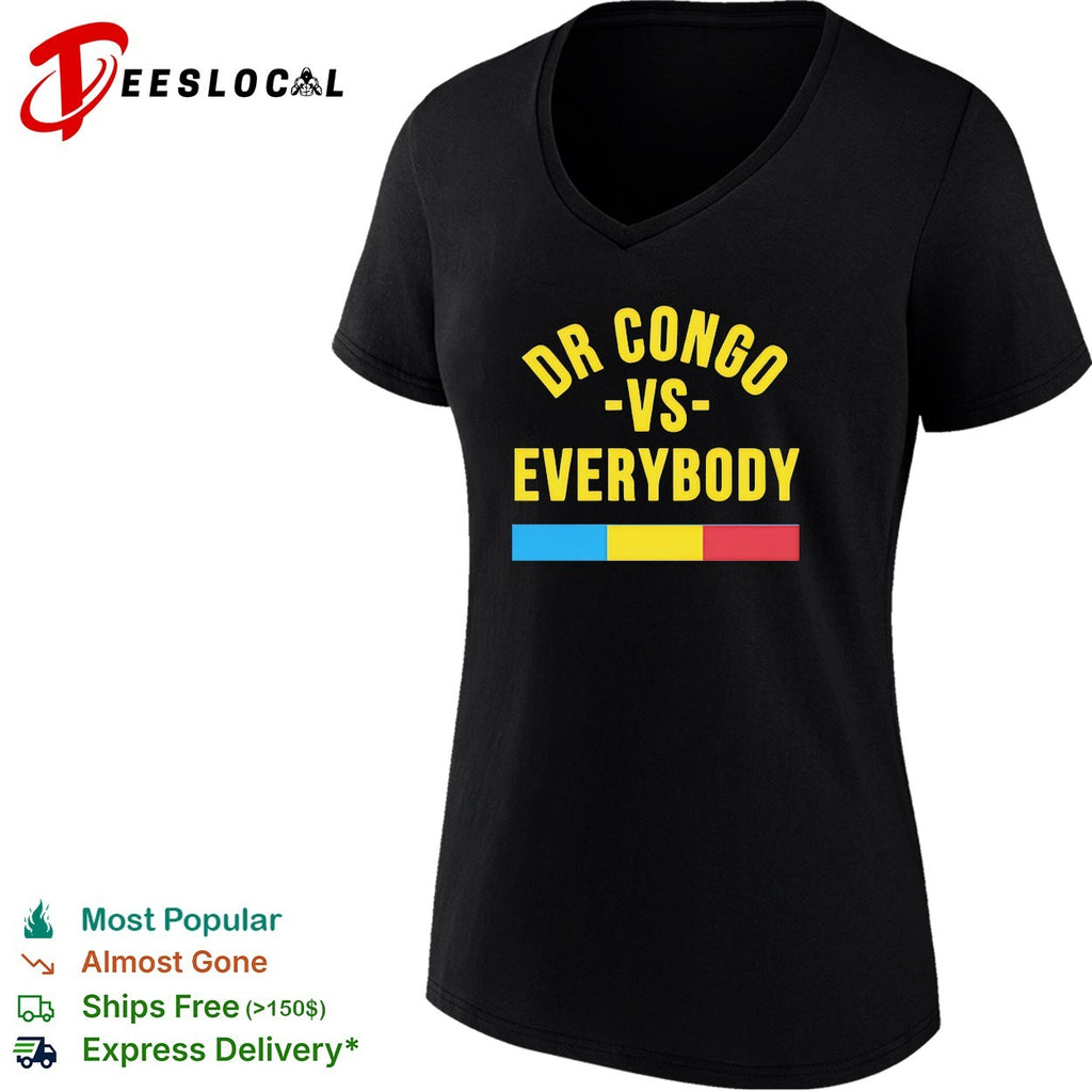 DR Congo vs everybody flag soccer pride shirt