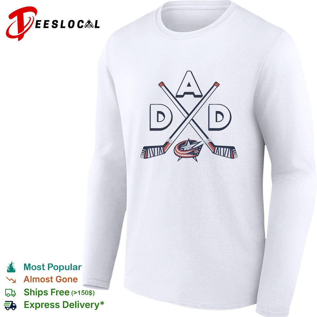 Dad Columbus Blue Jackets Ice Hockey Logo shirt