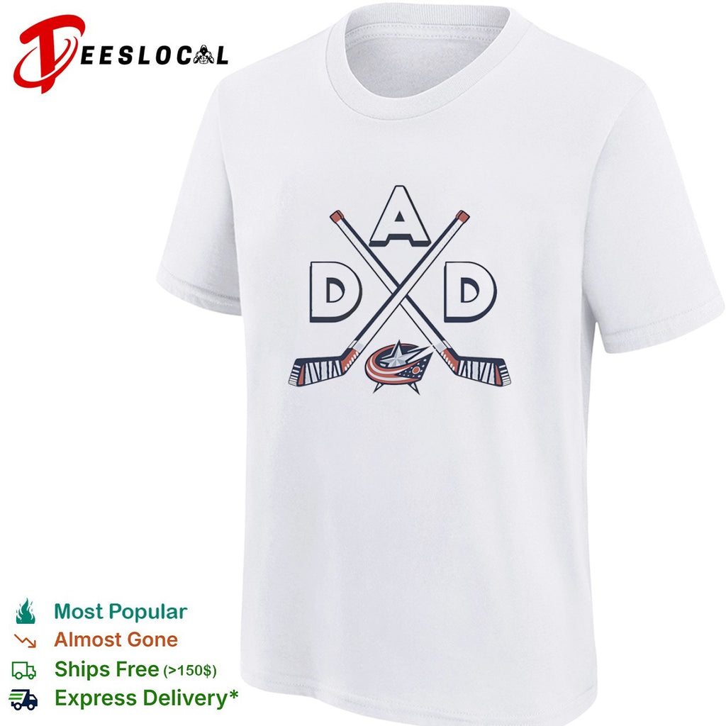 Dad Columbus Blue Jackets Ice Hockey Logo shirt