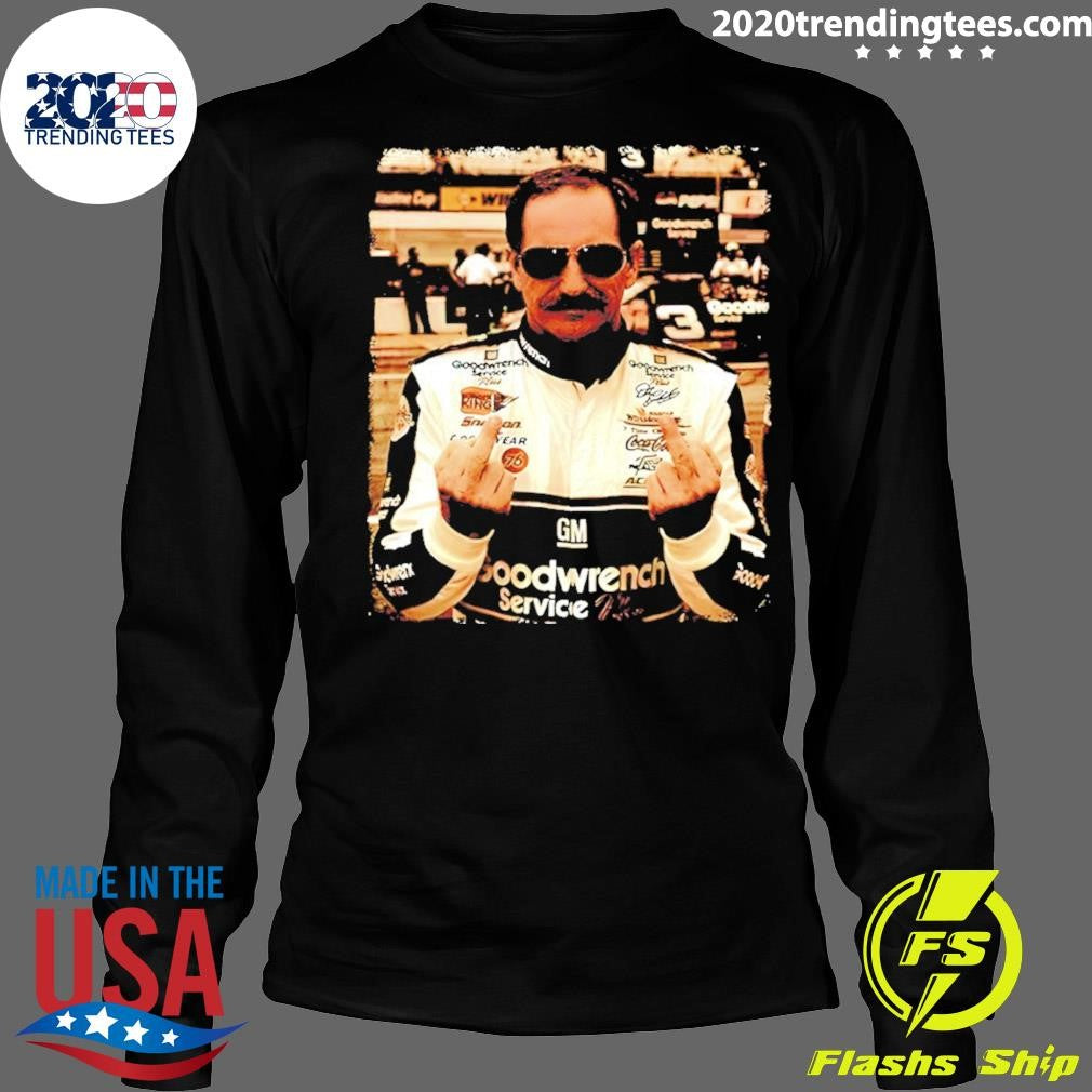 Dale Earnhardt Middle Finger Nascar Racing Vintage Shirt