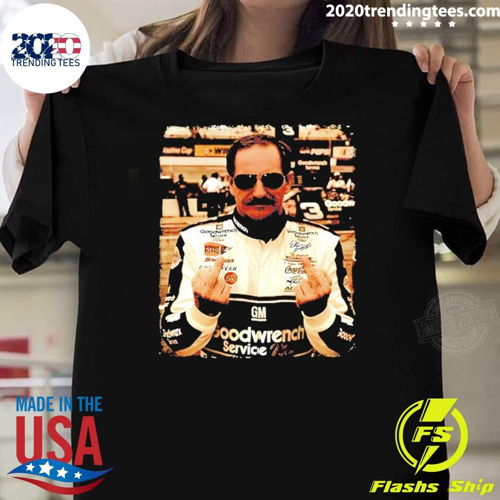 Dale Earnhardt Middle Finger Nascar Racing Vintage Shirt