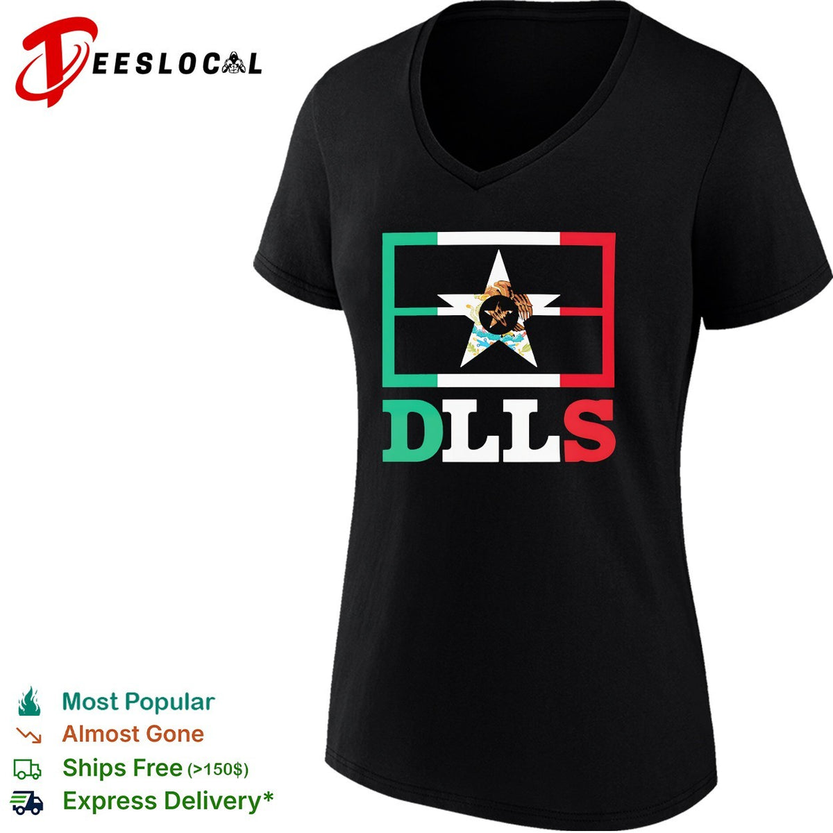 Dallas Cowboys Mexico DLLS flag mashup heritage city pride shirt