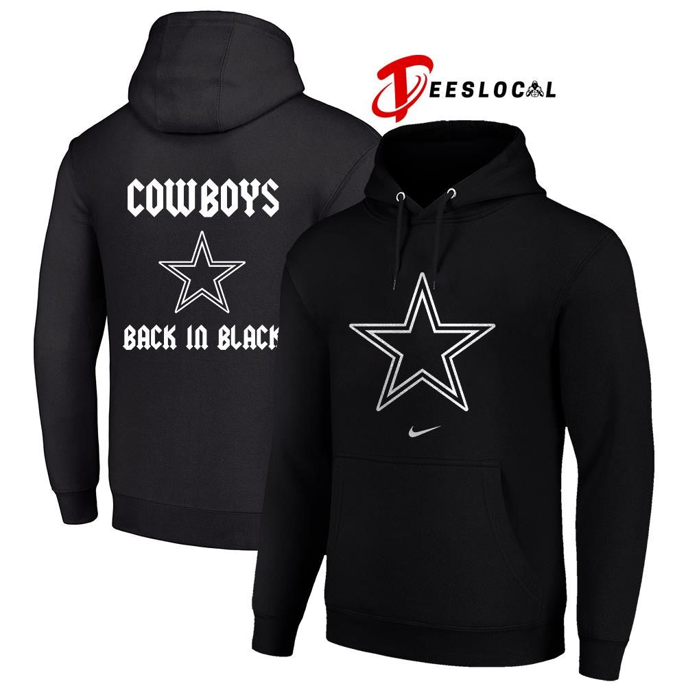 Dallas Cowboys back in black logo shirt
